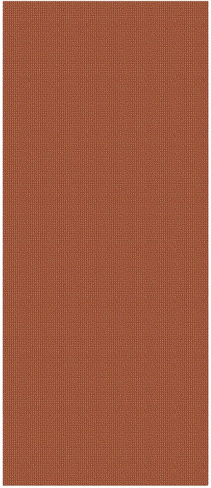 KOZYFLY Orange 3x7 Washable Kitchen Runner Rug, Non Slip Wide Runners for Hallway, Cotton Entryway Runner, Braided Floor Carpet for Entry, Kitchen, Bedside, Hall, Burnt Orange/Tan