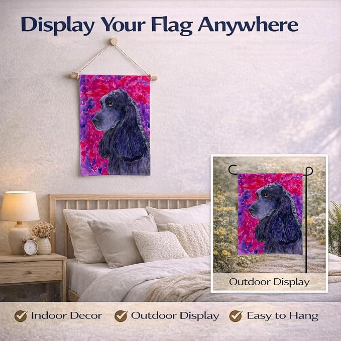 Caroline's Treasures SS8659GF Cocker Spaniel Garden Flag Mailbox Flag Decorative Yard Flag Banner Outside Patio Artwork Yard Flower Beds, Garden Size, Multicolor