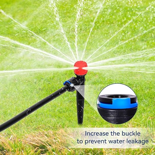 20PCS 1/4 inch Tubing Drip Irrigation Vortex Emitters,Degree Drip Emitter Sprayer with Stake, Irrigation Dripper Sprinklers for Drip Irrigation System Parts & Connectors