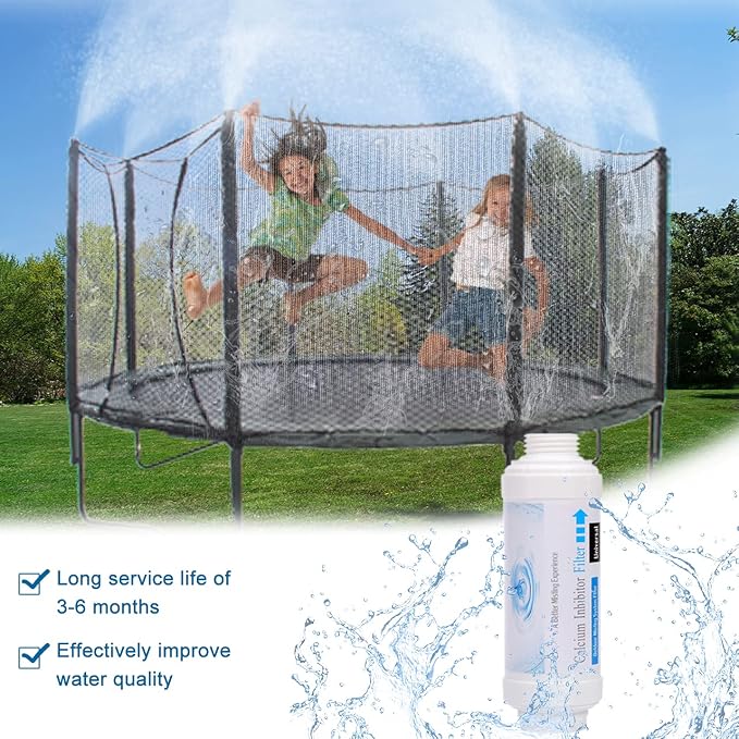 2 Pieces Calcium Inhibitor Filter, Outdoor Misting System Protector for Mist Nozzle, Preventing Scale Buildup from Clogging Up