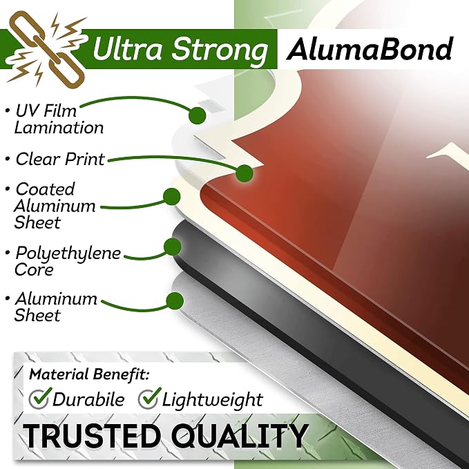 Custom Sign, Customized for Outdoor/Indoor Use, Personalized Designer Style Sign - 12x18 inch, 24 Colors, Rust-Free Thick AlumaBond - By: My Sign Center, USA (Florolex II - Flood)