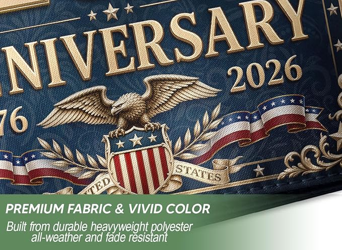 250th Anniversary Usa Commemorative Flags, 250 Years Of Freedom Flag, American 250th Anniversary Patriotic Design, 1776-2026 Commemorative Banner, Garden Flags For Outside, Front And Back Print 4 (12x18 Inch)