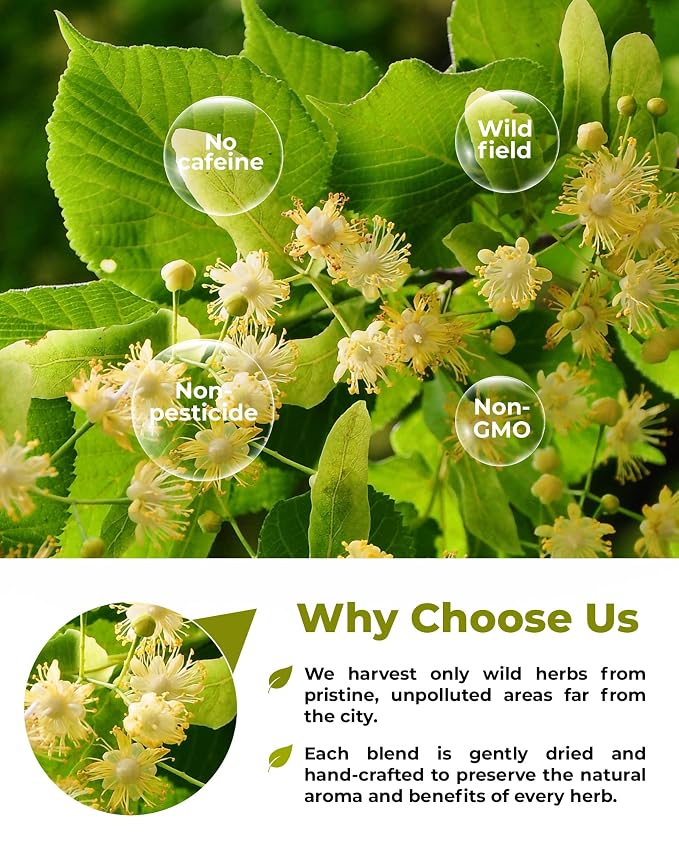 4 oz Linden Tea Dried Linden Flower Tea Blossom Herbal (Tilia Cordata) - 113g Herb Lipa Tila