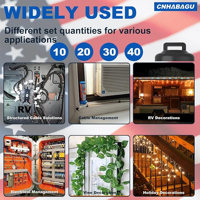Magnet Zip Tie Mount Magnetic Zip Ties Mount Base Holder Multipurpose Wire Cable Holder Mount Wire Clips Management for Home Office Marine Electrical Wiring (D19 10 Pcs)