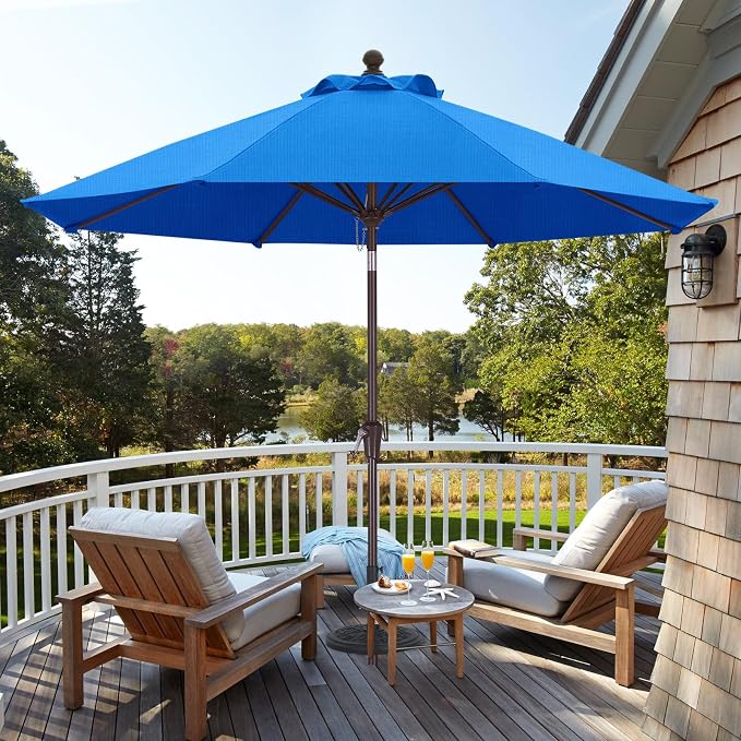ABCCANOPY OLEFIN® 5-Year No Fading 9FT Patio Umbrella, Outdoor Table Umbrella with 8 Sturdy Ribs for Deck, Backyard, Yard (Sky Blue)