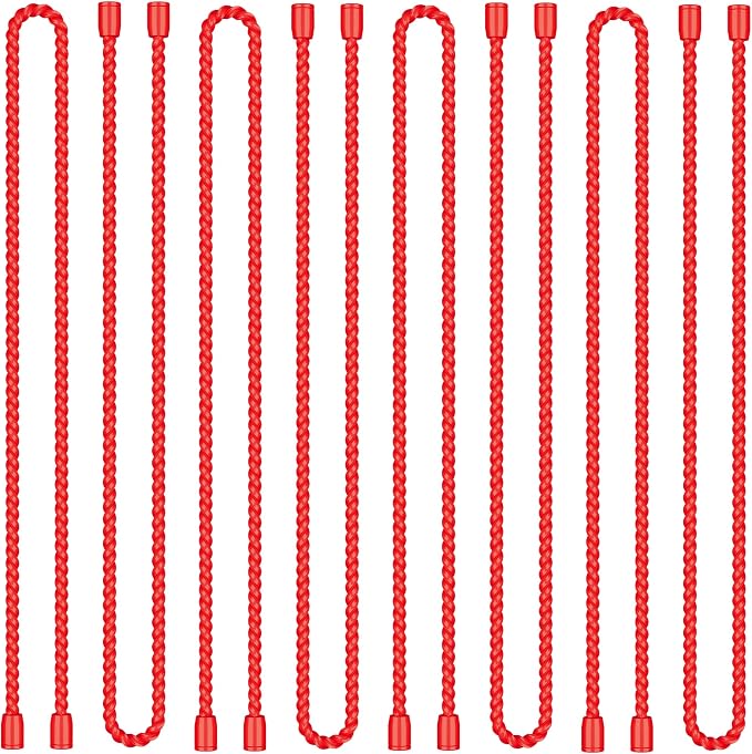 8PCS 18-Inch Silicone Cable Ties, Bendable Rubber Twist Ties, Reusable Twist Ties for Cords, gear ties for Organizing, Bundling (Red)