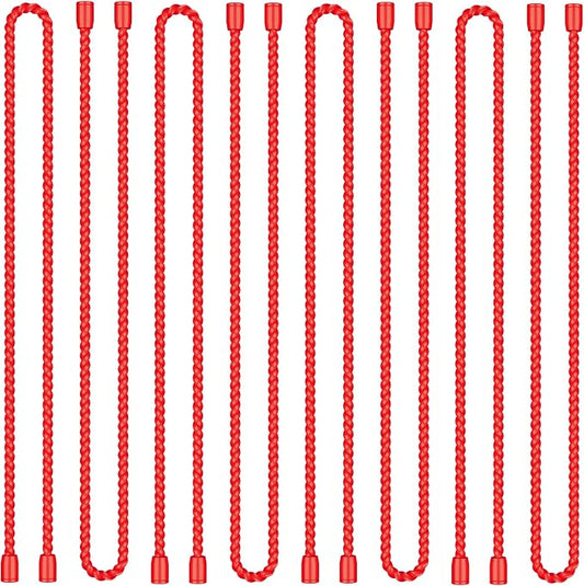 8PCS 18-Inch Silicone Cable Ties, Bendable Rubber Twist Ties, Reusable Twist Ties for Cords, gear ties for Organizing, Bundling (Red)