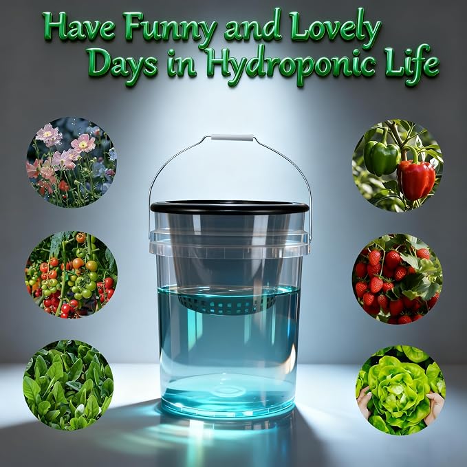 3 & 5 Gallon Bucket Lid Hydroponic Plant Pot, Small/Medium/Large Opening Mesh Net Cups for Indoor Outdoor Hydroponics Growing System - Large Opening for Deep Root Plants (3 Pack)