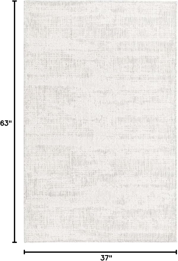 Unique Loom Outdoor Modern Collection Area Rug - Cartago (3' 1" x 5' 3" Rectangle, Gray/ Ivory)
