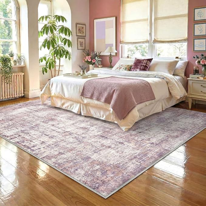 9x12 Area Rugs Washable Modern Abstract Living Room Bedroom Rug | Non Slip Soft Carpets Indoor Floor Stain Resistant Large Carpet for Bedroom Dining Room Farmhouse Nursery Home Office