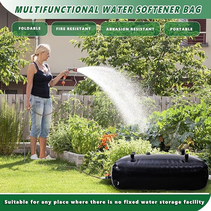 1400 L/370 gal Water Bladder Storage Containers, Foldable Portable Water Tank Large Capacity Soft Water Bag, Drought Resistance, Fire Prevention, Emergency Water