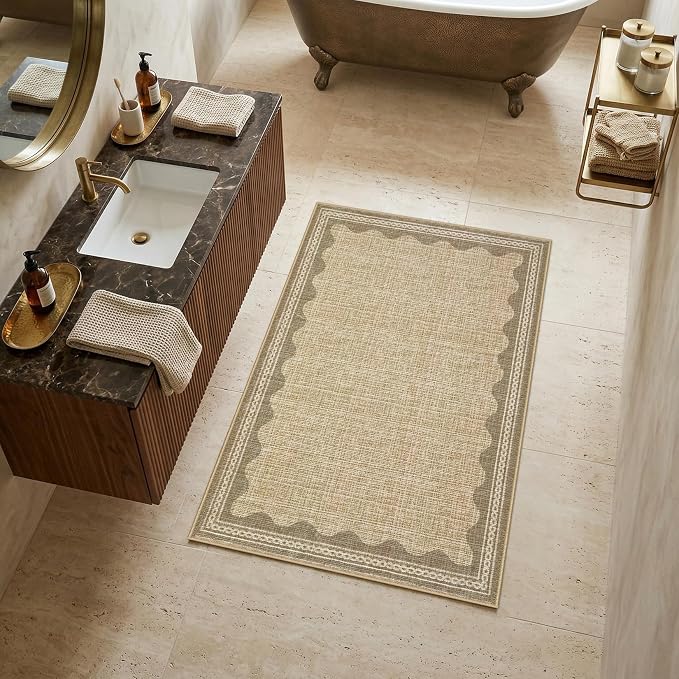 GarveeHome Scalloped Rug