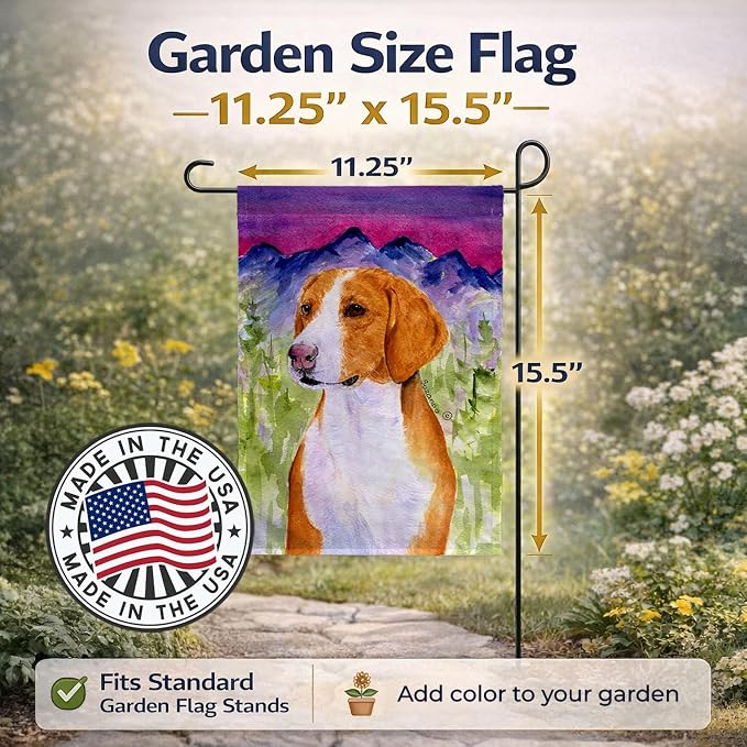Caroline's Treasures SS1020GF Drever Garden Flag Mailbox Flag Decorative Yard Flag Banner Outside Patio Artwork Yard Flower Beds, Garden Size, Multicolor