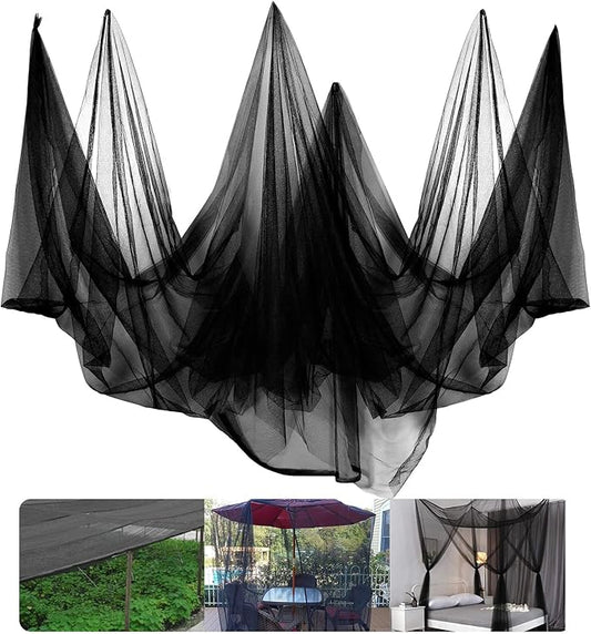20 x 10 Ft Mosquito Netting for Garden Patio, Breathable Mesh Net for Bird and Insect Protection, Plant Cover for Vegetables, Fruits and Flowers, 3x6m Black