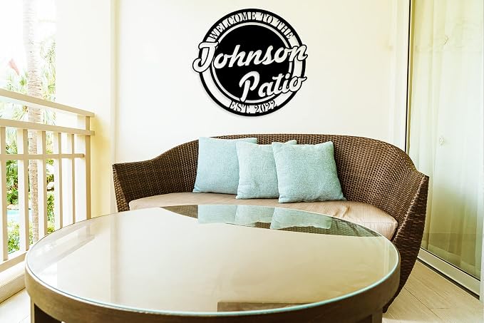 Personalized Patio Signs Outdoor Patio Signs and Decor Custom Patio Sign Custom Sign for Patio Backyard Bar Sign Personalized Metal Signs Backyard Decor Outdoor Patio Wall Decor