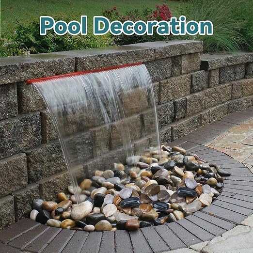 20lbs River Rocks, 2-3 Inch Plant Rocks for Pots Indoor, Decorative Garden Rocks Outdoor Landscaping, Polished Natural Stone for Walkways, Yard, Vases, Crafts