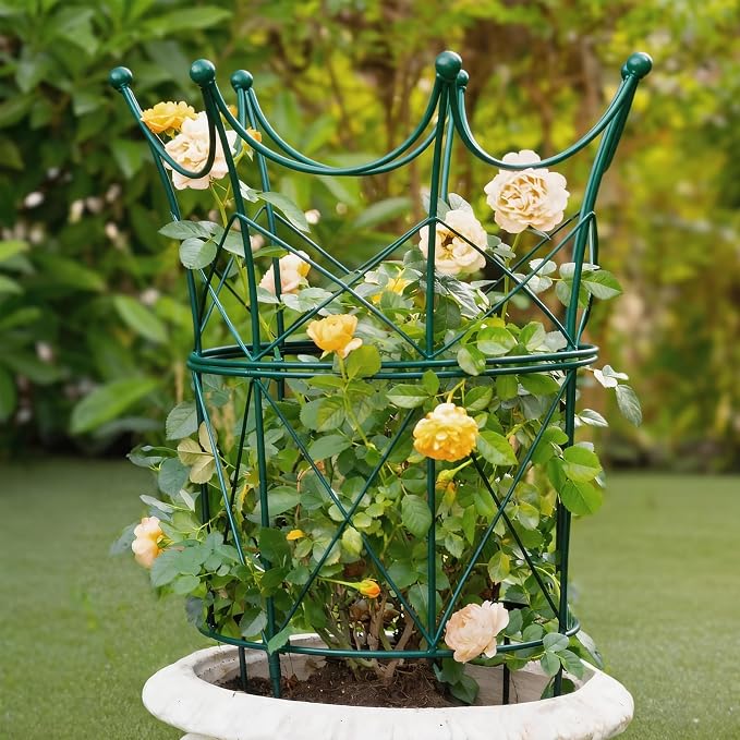 22.9" Peony Cage Sturdy Iron Plant Support for Peonies, Dahlias & Hydrangeas – Durable, Weather-Resistant Design Ideal for Outdoor Plants & Garden Decoration