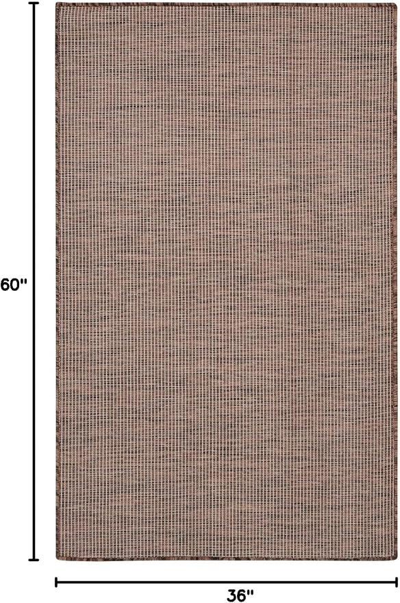 Nourison Home Positano Natural 3' x 5' Area Rug - Easy Clean, Non Shedding, Bed Room, Living Room, Dining Room, Kitchen (3' x 5')