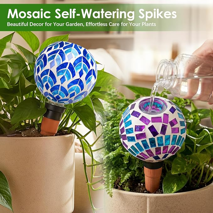 Plant Watering Globe Large Self Watering Globes 2 Pack for Indoor Outdoor Plants Self Watering Planter Insert Watering Devices for Plant Lover Gifts