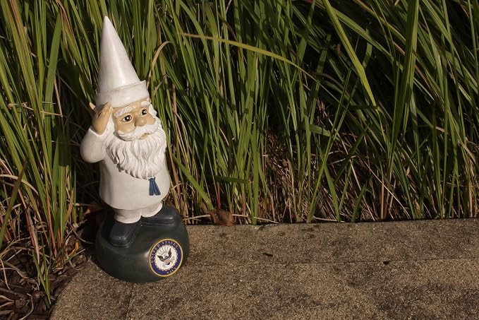 Red Carpet Studios Officially Licensed Military Garden Gnome, 13.25" Tall, United States Navy