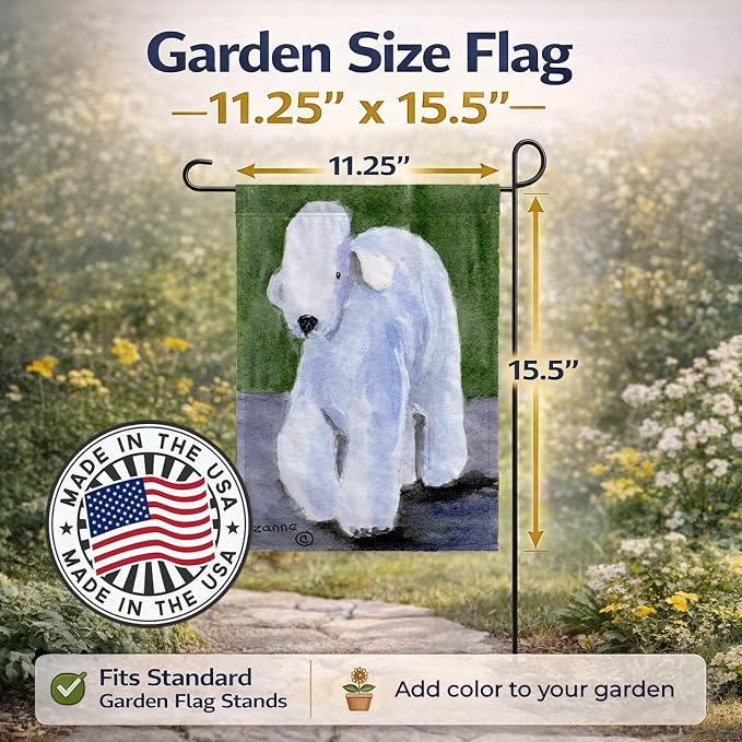 Caroline's Treasures SS8683GF Bedlington Terrier Garden Flag Mailbox Flag Decorative Yard Flag Banner Outside Patio Artwork Yard Flower Beds, Garden Size, Multicolor