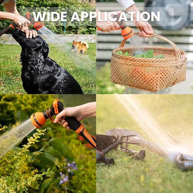 Giraffe Tools Garden Hose 6ft x 5/8'', Short Water Hose Heavy Duty, Lightweight, Flexible Hybrid Hose, Male to Female Fittings
