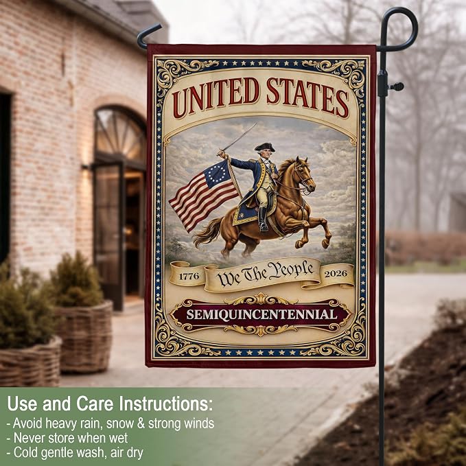 1776-2026 Commemorative, We The People Flag, Garden Flags For Outside, 250 Anniversary Usa Flag, American 250th Anniversary Patriotic Design, Dualided Design 5 (12x18 Inch)