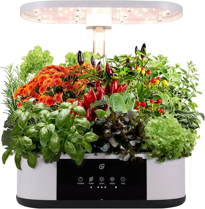 Hydroponics Growing System,12 Pods Hydroponics Growing System Indoor Garden with 120 24W Full Spectrum Grow Lights in 5 Colors, Herb Garden Up to 16" Height Adjustable,Automatic Timer