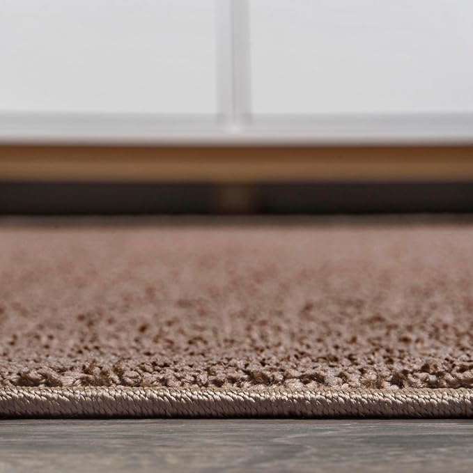 JONATHAN Y Haze Solid Low-Pile Brown Indoor Area Rug 8x10, Coastal,Bohemian,Minimalist,Classic, Easy-Cleaning for Living Room,Bedroom,Kitchen,Pet Friendly,Non-Shedding (SEU100J-8)