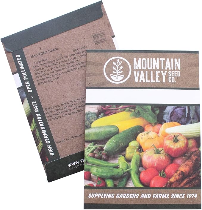 Mountain Valley Seed Co Mammoth Melting Sugar Pod Snow Pea Garden Seeds | 25 g Packet ~75 Seeds - Non-GMO, Heirloom Vegetable Gardening & Microgreens Seeds