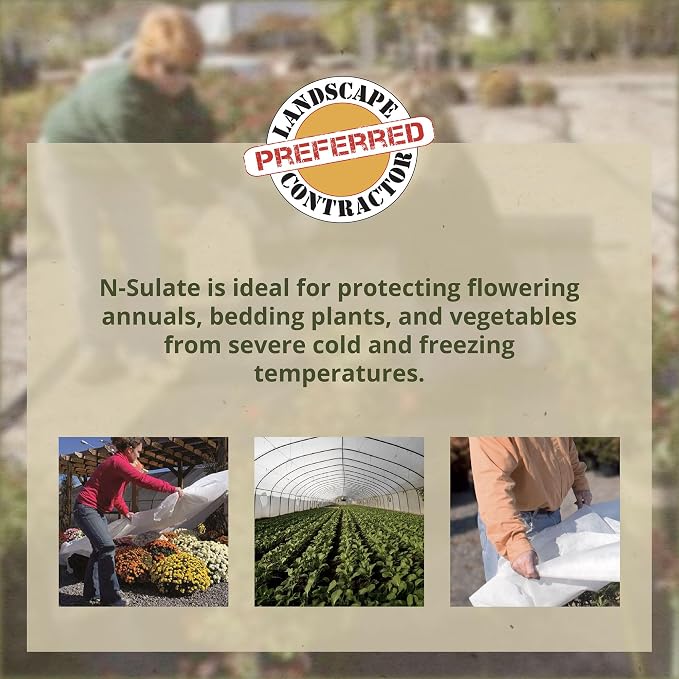 Dewitt 3-Pack N-Sulate Plant Cover Fabric 1.5 oz, 12 x 250 Feet – Frost Cloth Blanket for Vegetables, Flowers, Fruit Trees, Tomatoes, Raised Garden Beds, and Outdoor Winter Freeze Protection