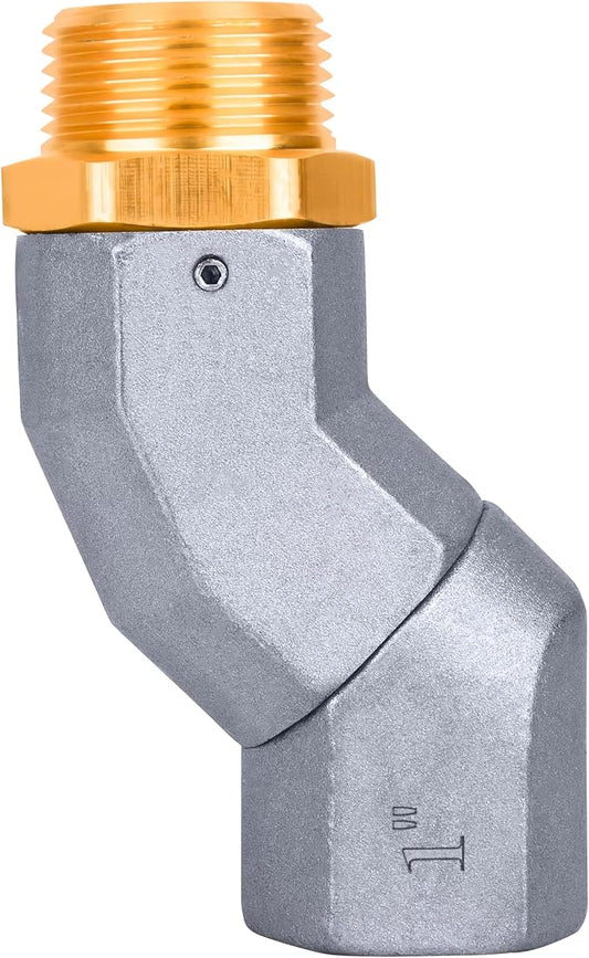 1 Inch NPT Fuel Hose Swivel - Multi Plane 360° Rotating Connector for Fuel, Water, Diesel, Gasoline, Kerosene Transfer Pumps, Tanks, and Nozzles