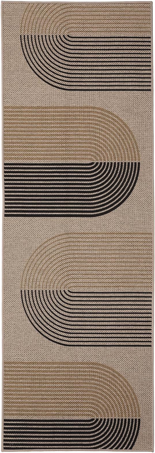 GarveeHome Modern Rainbow Easy Jute Runner Rug, 2x8 Rug for Hallways - Non-Slip Indoor Outdoor Carpet, Washable for High Traffic Laundry Room, Kitchen, Entryway