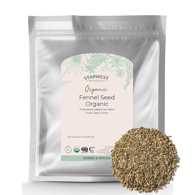 Organic Fennel Seed Starwest Botanicals 1 lbs Seeds