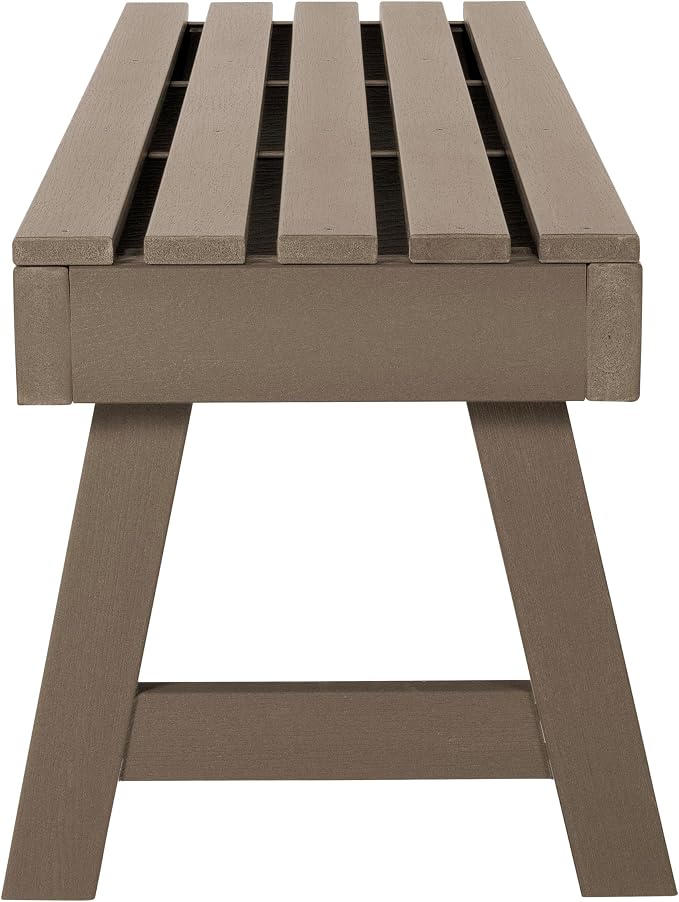 Highwood Weatherly Picnic Garden Bench, 4 Feet, Woodland Brown