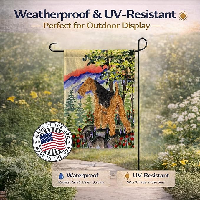 Caroline's Treasures SS8228GF Lakeland Terrier Garden Flag Mailbox Flag Decorative Yard Flag Banner Outside Patio Artwork Yard Flower Beds, Garden Size, Multicolor