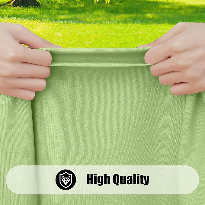 Smiry 6 Pack Rectangle Picnic Table Cloth, Waterproof Elastic Fitted Tablecloths, Washable Polyester Rectangular Patio Table Cover for Camping, Indoor and Outdoor (Sage Green, 30"x96")