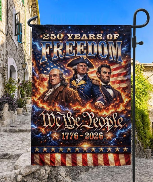 1776-2026 Commemorative, 250 Anniversary Usa Flag, 250th Anniversary Patriotic Design, We The People Flags, Doubleided Outdoor Yard Decoration For Independence Day 5 (12x18 Inch)