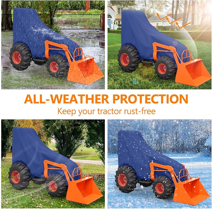 STARTWO Tractor Cover Waterproof Heavy Duty for Compact Utility Tractors LP95637 for Series 2320 2520 2720 3120 3320 3520 3720 3203 4105,Blue