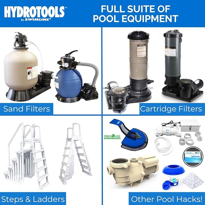 SWIMLINE HYDROTOOLS Variable Speed Swimming Pool Pump For Inground & Above Ground Pools | 1.5 HP, 6660 GPH Self Priming Filter Pumps | 230 V, LED Control Panel, 2-4 Flow Speeds, Strainer Basket, DOE | Variable-speed Self-priming Pump, 1.5 HP, 6, 660 GP...