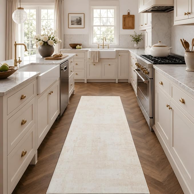 2x6 Abstract Kitchen Runner Rug Washable Non-Slip Bedroom Rugs | Non Slip Soft Rug Modern Abstract Indoor Floor Stain Resistant Carpet for Bedroom Dining Room Farmhouse Nursery Home Office