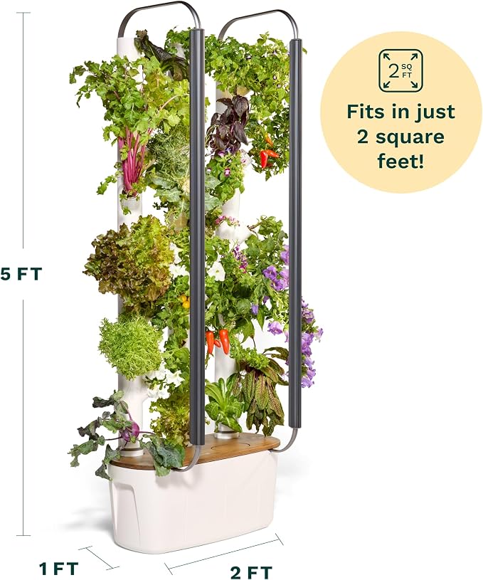 Gardyn Home 4.0 Vertical Hydroponics Growing System Bundle for Schools – Smart Garden Indoor Gardening System with LED Grow Lights, Accessories, 30-Plant Capacity, K-12 STEM Classroom Learning