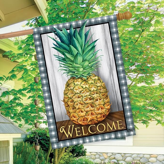 Briarwood Lane Checkered Pineapple Everyday House Flag