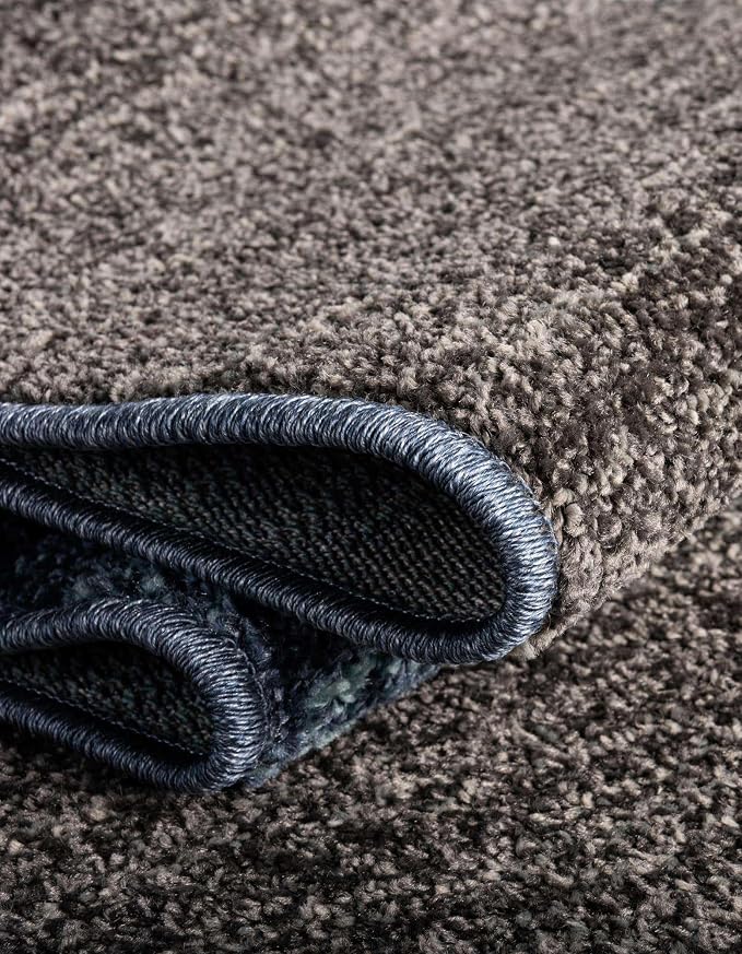 Unique Loom Autumn Collection Area Rug - Providence (7' 10" x 10' Oval, Blue Gray/ Light Brown)