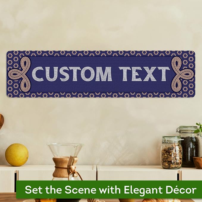 Custom Sign, Custom Street Sign, 11 Font Colors, 13 Font Styles, 4 Hole Options, 22 Sizes, 6x24 Inches, Rust Free DiBound, Fade Resistant, Made in USA by My Sign Center (Fauxsaic 1)