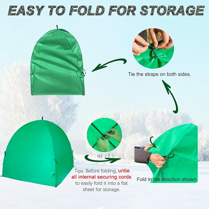 40″*40″*31″ Winter Plant Warm Covers - Raised Bed Cover, Garden Row Accelerator, Warm Tent Freeze Protection Humidity Domes for Germination, Seedling Propagation Protecting Plants from Animals 2 PCS