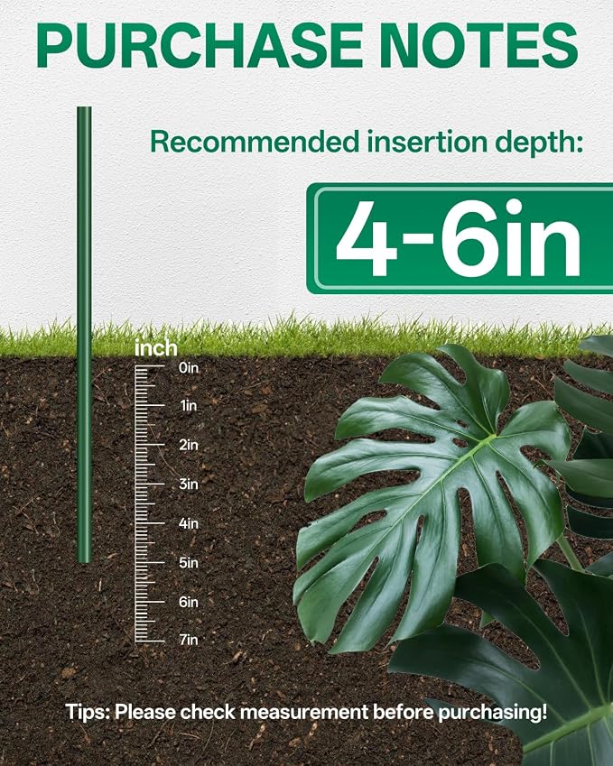 Breeze Touch 8 Pack Plant Support Stakes, 32 Inch Plant Stakes for Outdoor Plants, Peony Cage with 15 Pcs Green Lables, Peony Cages and Supports, Peonies Support Cages Flower Stakes for Plants