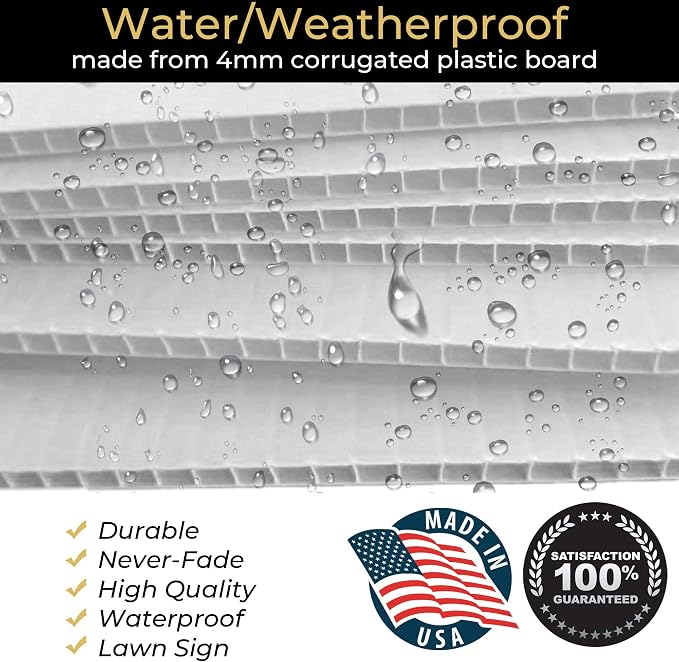 SignPro Yard of The Month Lawn Sign | Trophy Award Yard Sign | #1 Lawn of the Month Sign | 24" x 18" Corrugated Plastic Yard Signs with H Stakes | Double Sided (Generic)