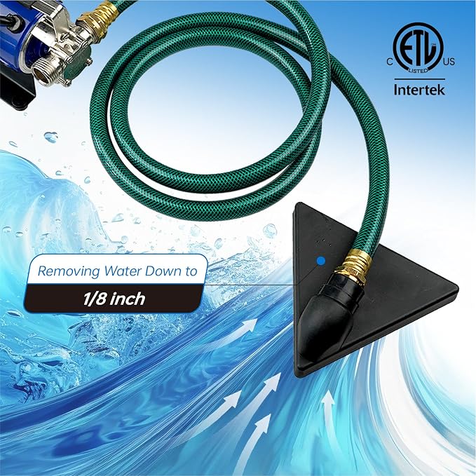12V Portable Electric Water Transfer Pump Self-Priming Utility Pump with On/Off Switch and Suction Hose Kit for Home RV Camper Swimming Pool Aquarium Garden Irrigation