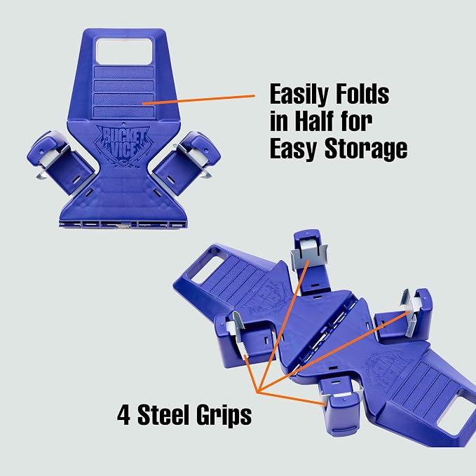 Bucket Vice 5-Gallon Bucket Gripper/Holder, Blue